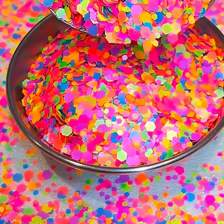 neon collection glitter