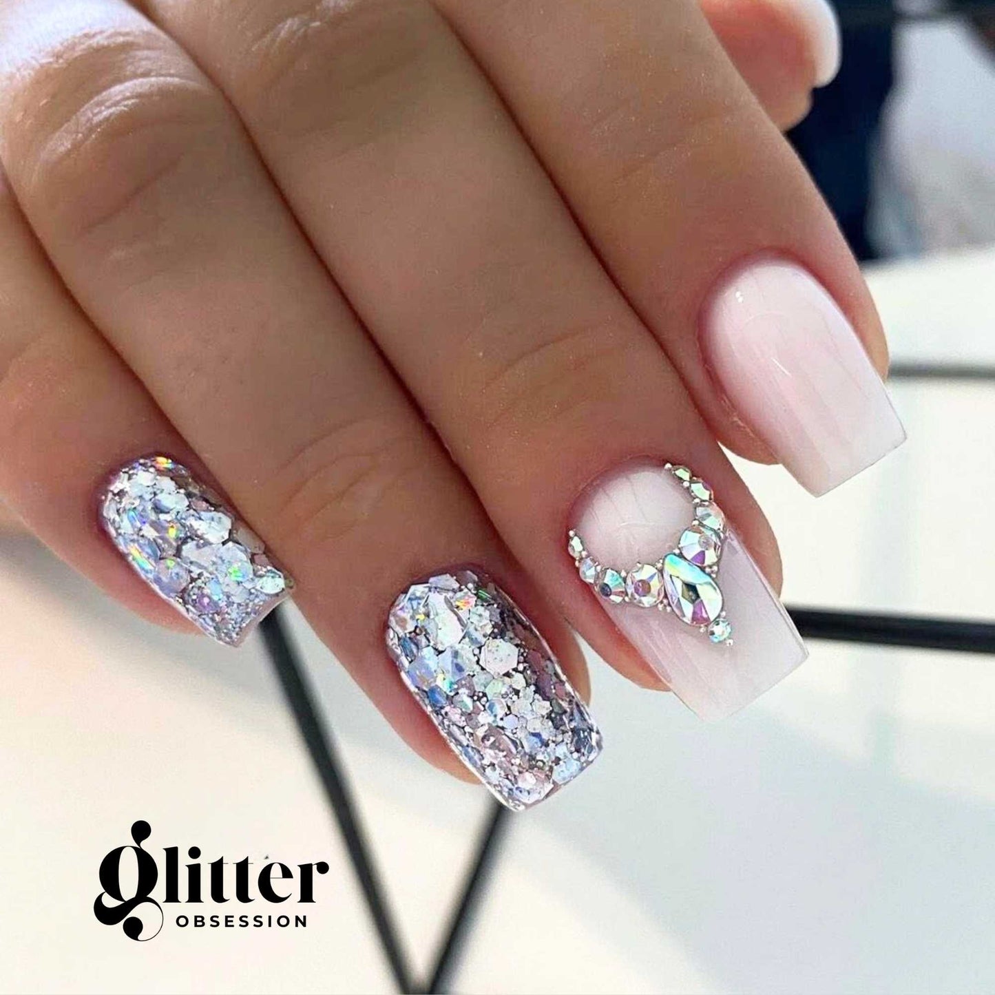 Crystal Diamond  #003 White Silver