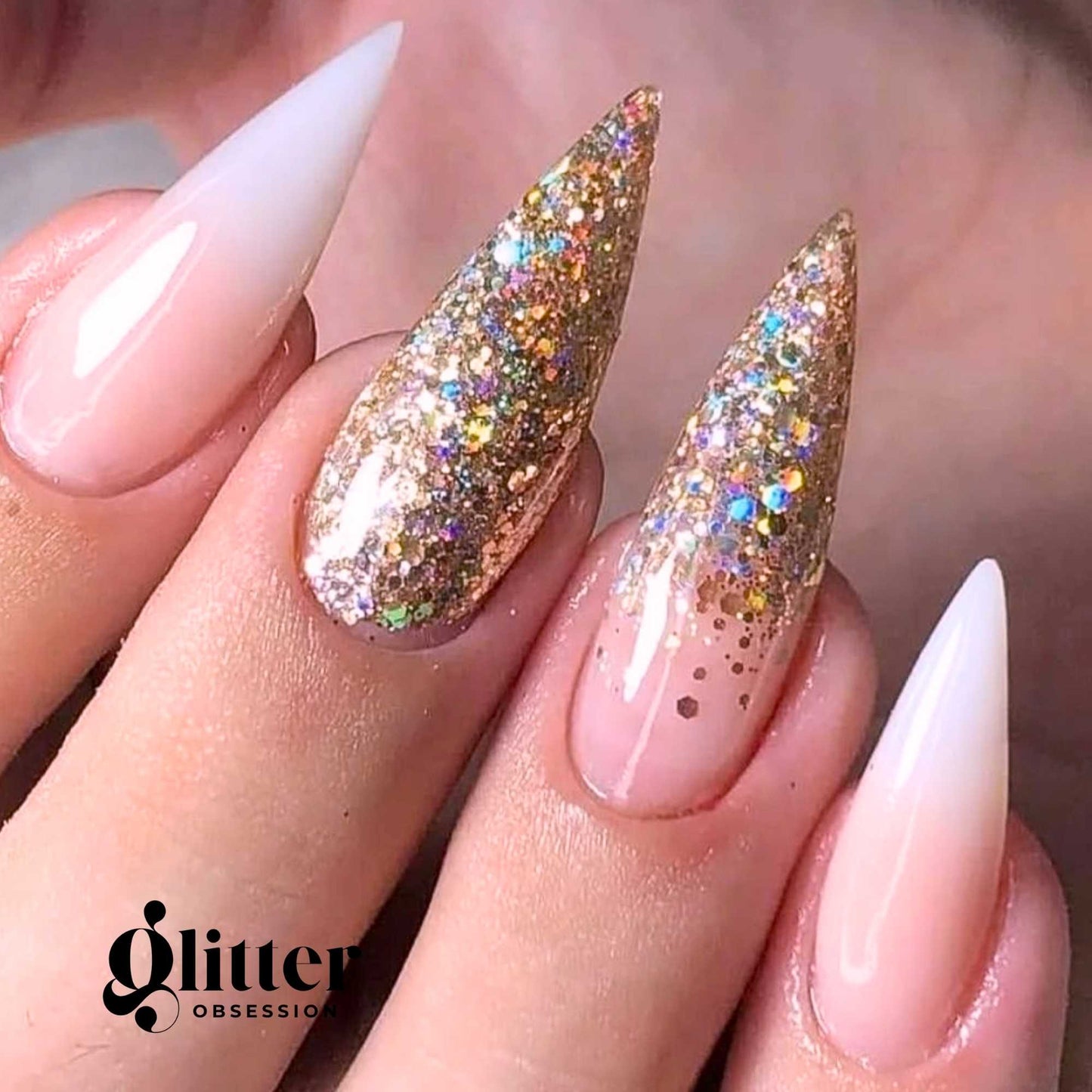 Holo Splash Mix #9909 Peach Gold